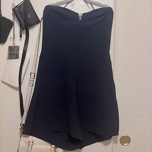 GUC Devided by H&M Dark Navy Blue strapless classic shorts romper. Size 12